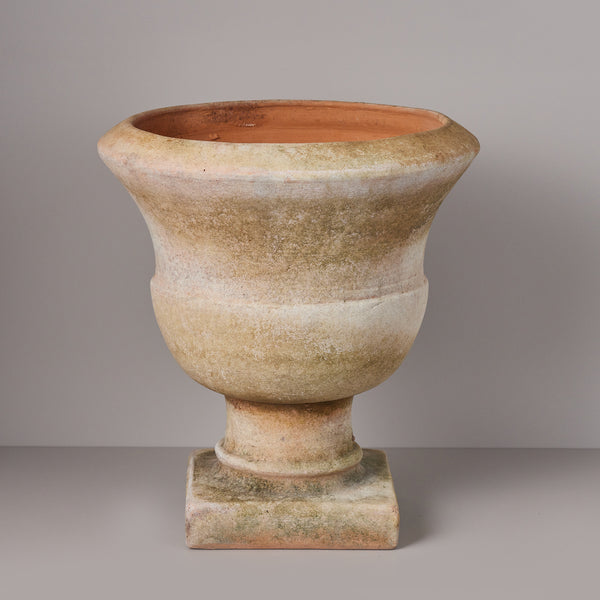 Aged Terra Cotta Amalfi - Medium Planter - A classic pedestal shape