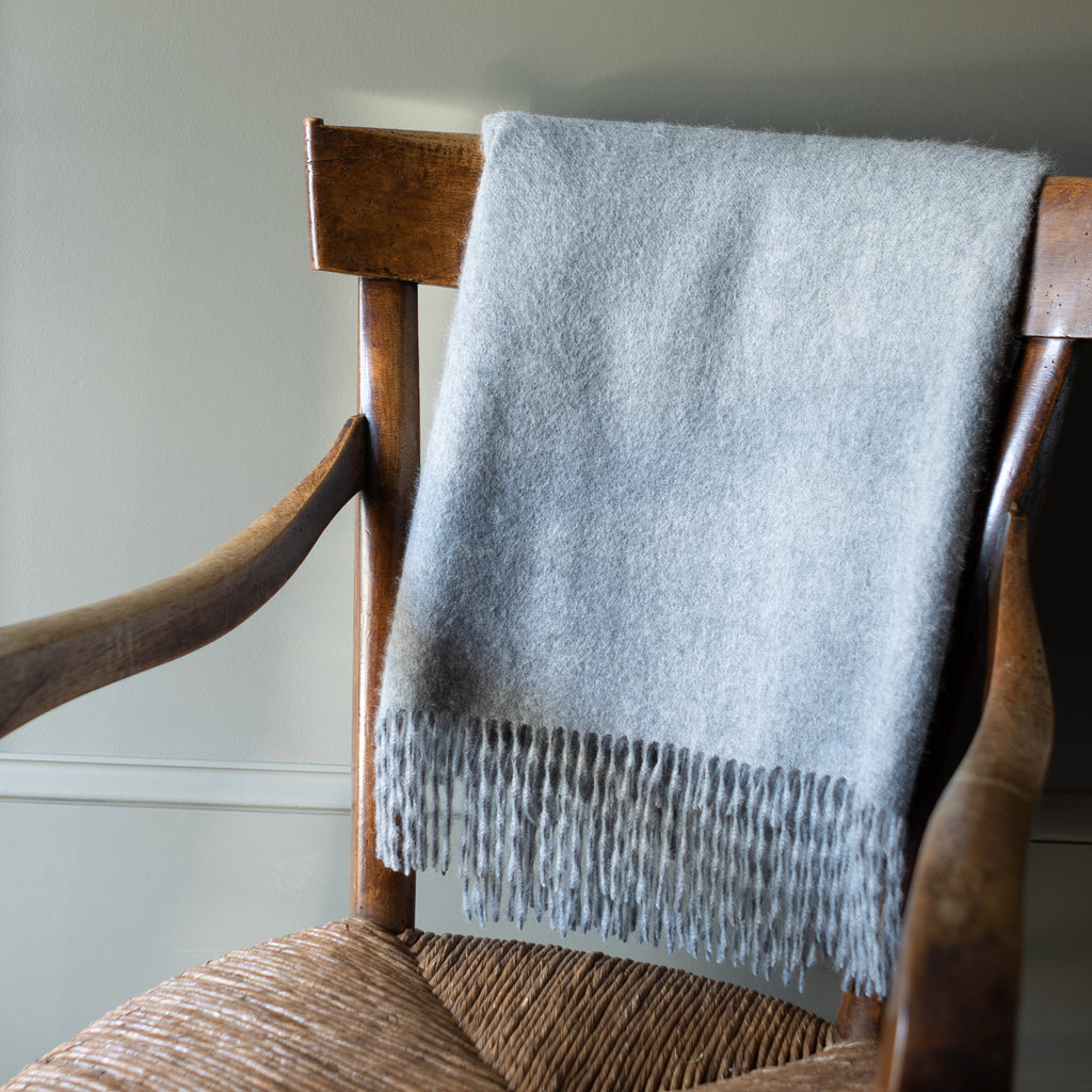 Grey Cashmere Throw