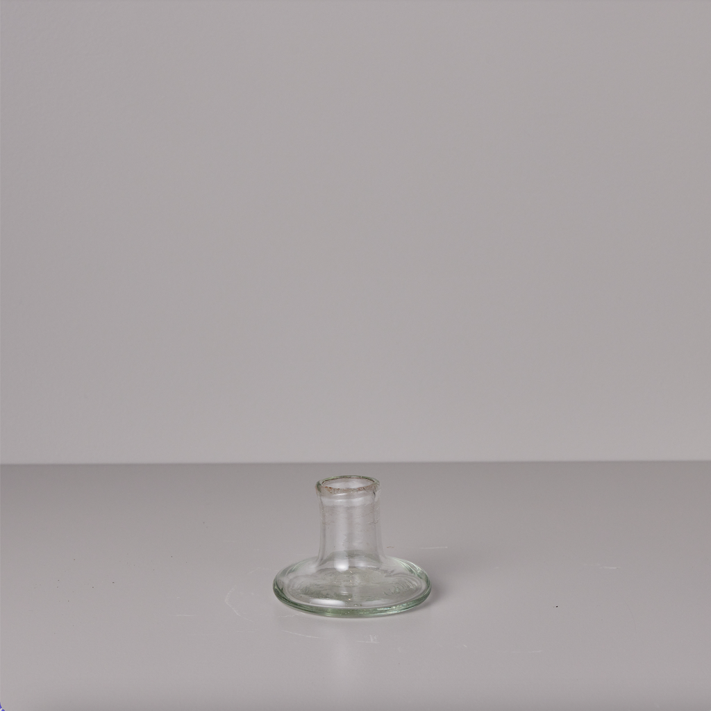 Clear Cropped Candle Stick Holder/ Bud Vase